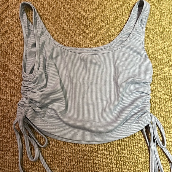 Gray Ruched Tank Top - Picture 3 of 6